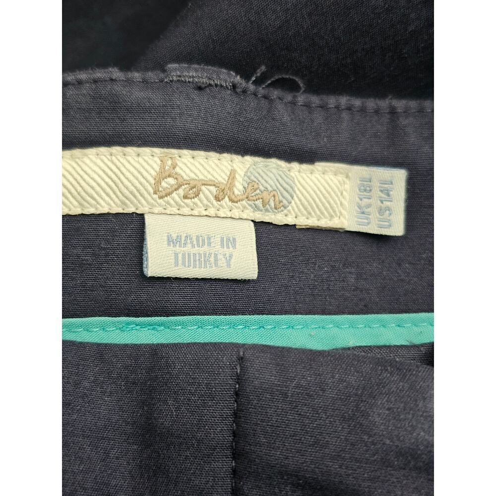 Boden Women's Navy Blue Straight Leg  Chelsea Trousers size 14L US,Uk18L - Picture 7 of 8
